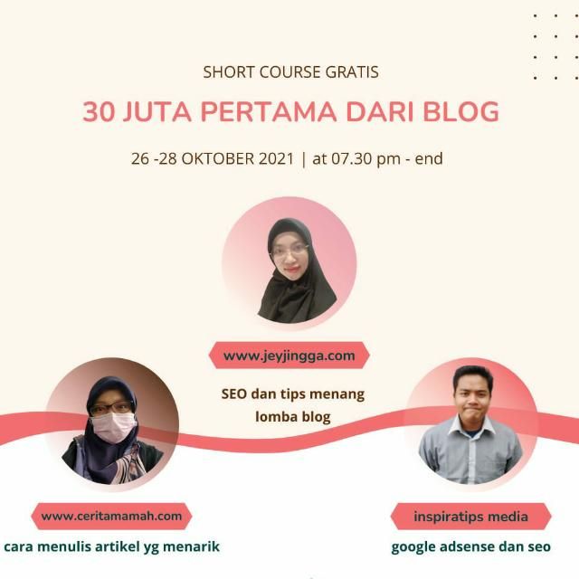 Short course blogger 30 juta