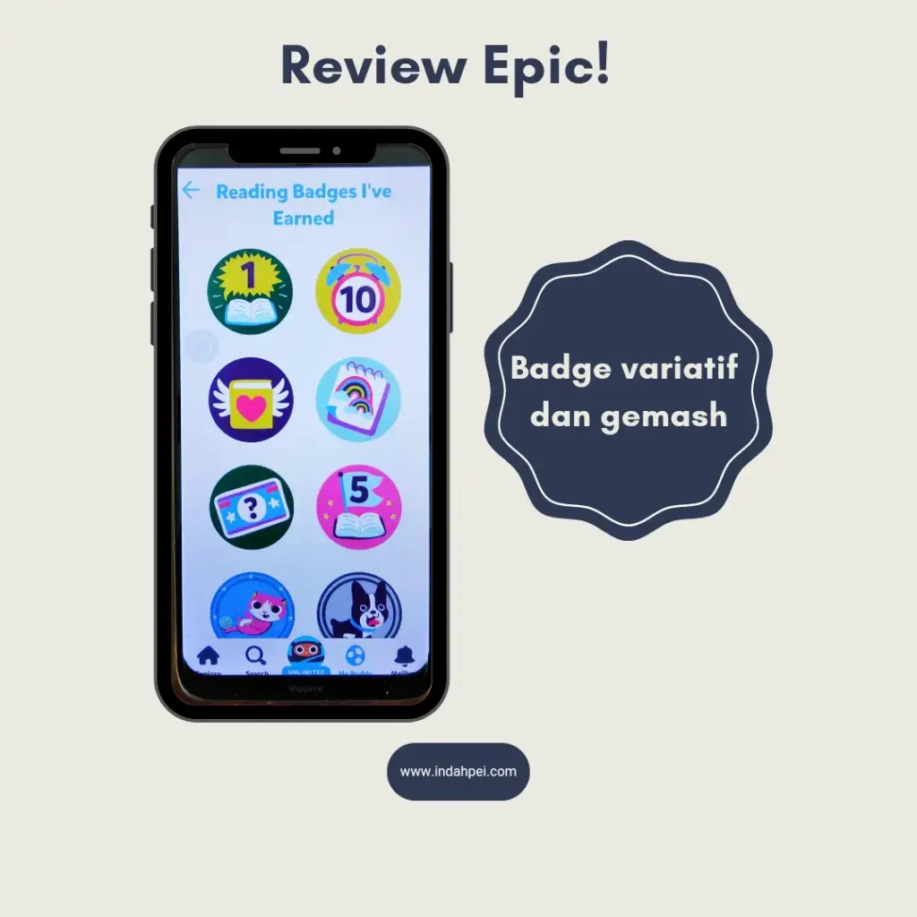 Badges Variatif di Aplikasi Epic!