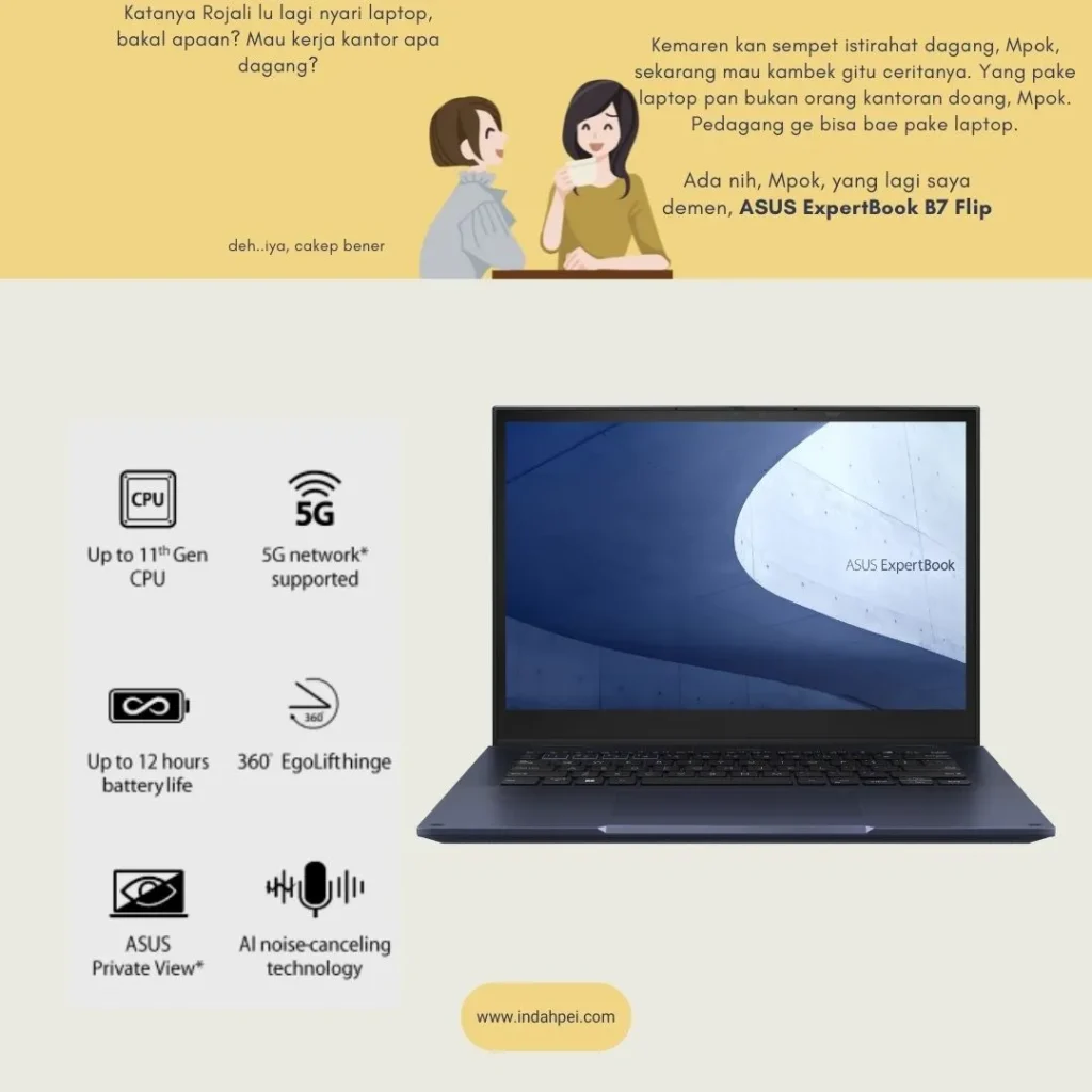 Berdagang dengan ASUS ExpertBook B7 Flip