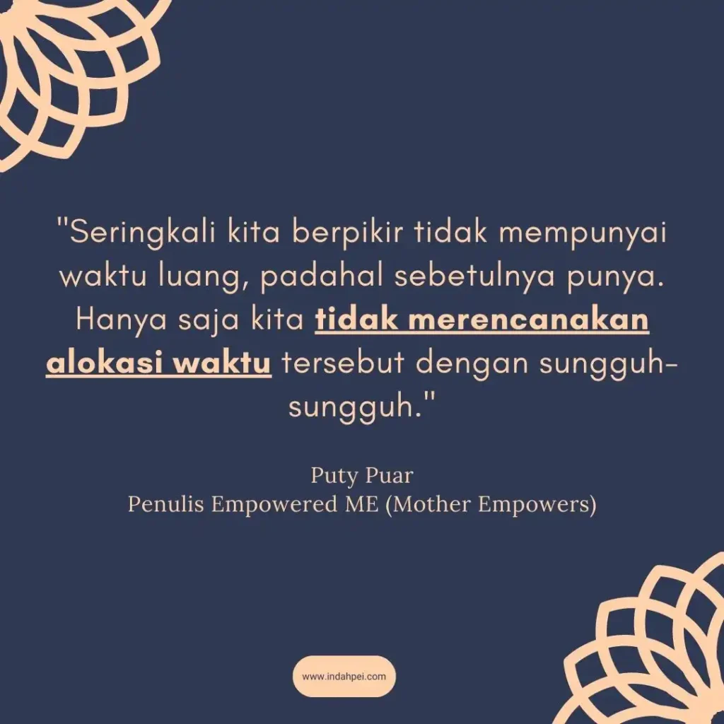 Alokasi waktu untuk Ibu Rumah Tangga berdaya