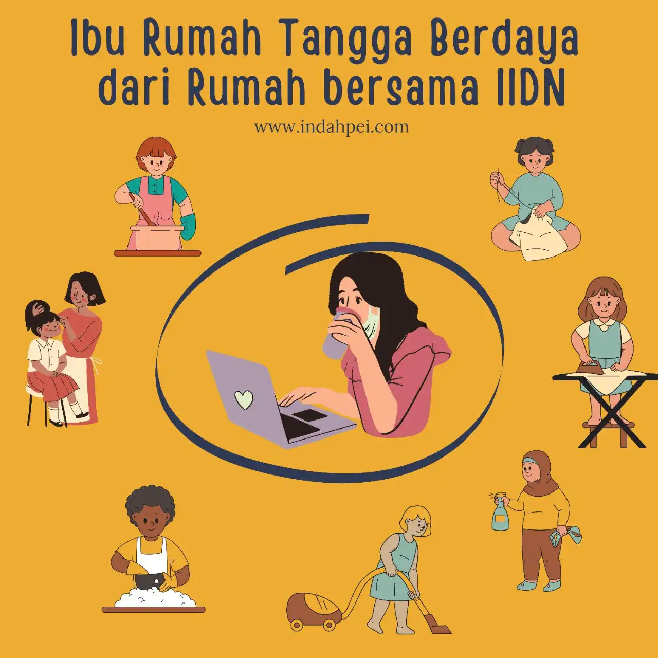 Ibu Rumah Tangga Berdaya dari Rumah bersama Komunitas IIDN